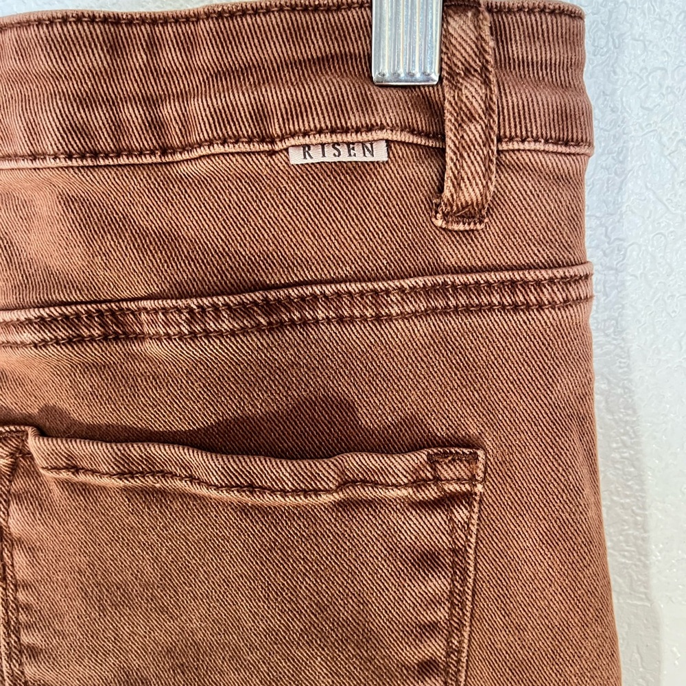 Risen “Utopia” High Waisted Distressed Hem Flare Jeans Size 13/31 - Picture 7 of 9